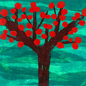 Apple Tree - Fingerprint - Art - Christmas Cards - Creation Art Cards