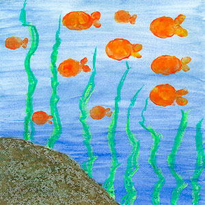 Gold Fish - Personalised Art Card Home Project