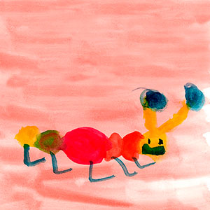 Caterpillar - Personalised Art Card Home Project