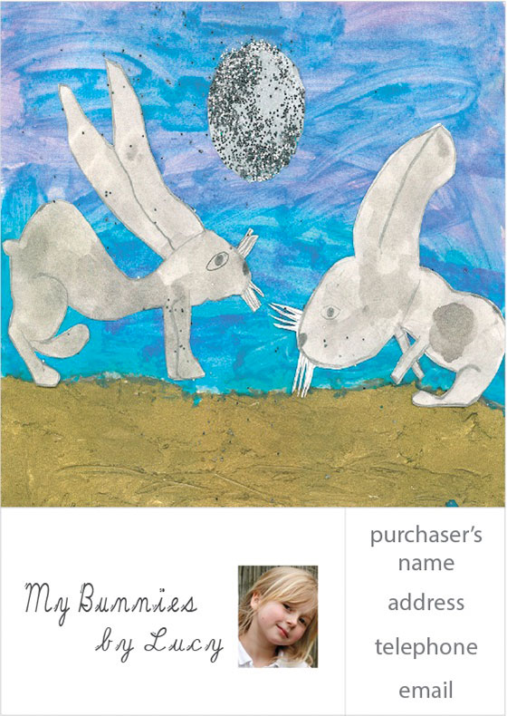 Two Rabbits - Artwork - Personalised Christmas & Art Card Home Project - Creation Art Cards 