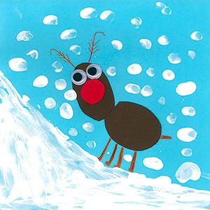 Reindeer - School Christmas Card Project