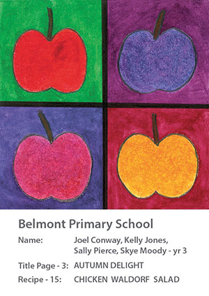 School Fundraising Recipe Book Art - Apples