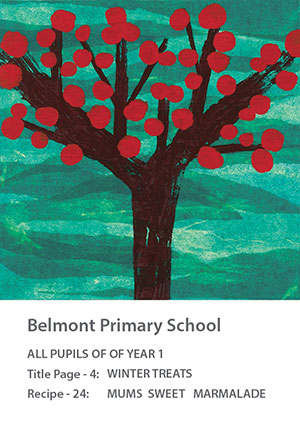 School Fundraising Recipe Book Art - Apple Tree